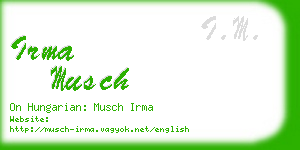 irma musch business card